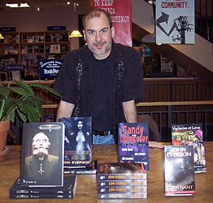 John Everson at the signing table at BookPeople