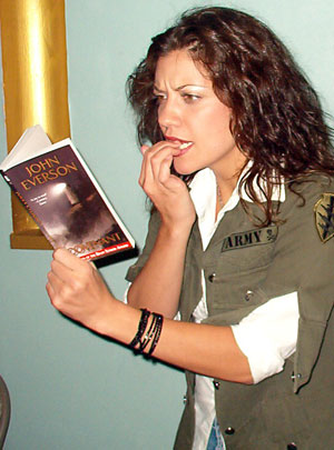 Tiffany Shepis reads a nail-biting moment in Covenant by John Everson.