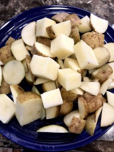 cubed potatoes