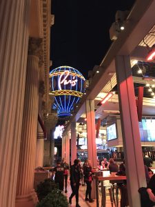 The Paris seen from Beer Park in Las Vegas