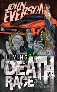 <center><strong>LIVING DEATH RACE<br>(The Evil Cookie)<br>2024</strong><br>
2025 SPLATTERPUNK AWARD WINNER! In an apocalyptic near-future where zombies have taken over, once a year the barricaded cities open their doors to let the bravest of drivers compete in the LIVING DEATH RACE!<br>
<a href="https://www.johneverson.com/books/living-death-race-beauty-the-brains/">~ Read More ~</a></center> Living Death Race, by John Everson